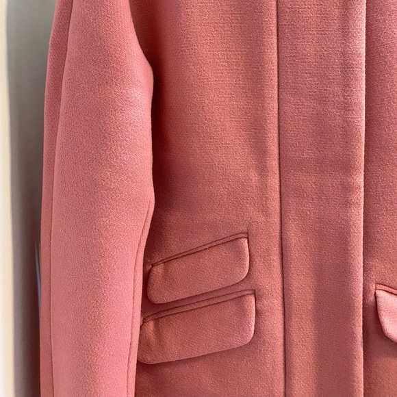 NWT J.Crew Pink Italian Stadium Cloth Nello Gori Wool Cocoon Coat 4T 4 Tall $365 - Picture 6 of 9